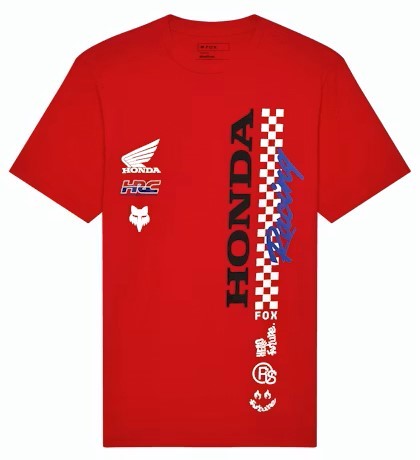t-shirt FOX HONDA TEE RED