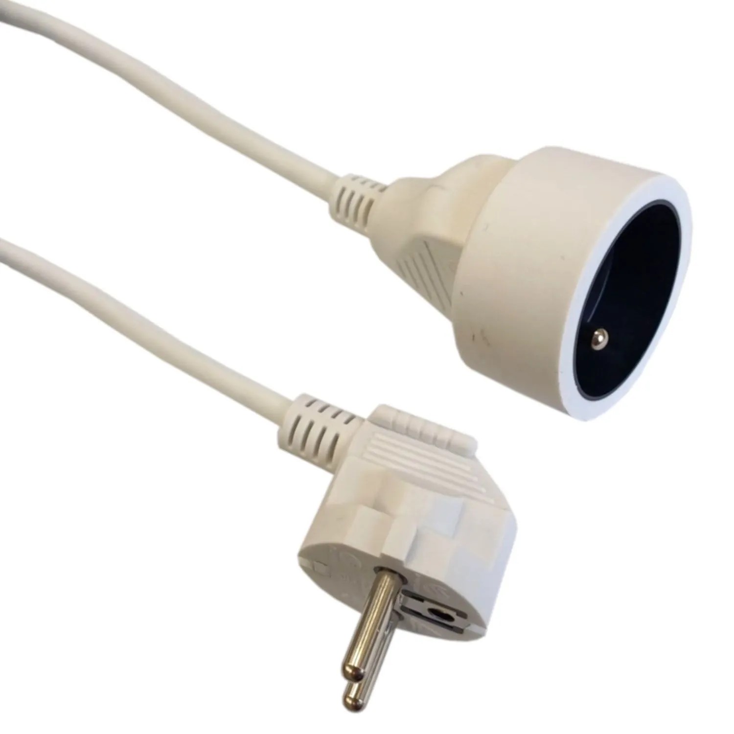 Düwi Przedłużacz 1-gniazdowy 2P+Z 3x1,0 mm2 biały 3 m