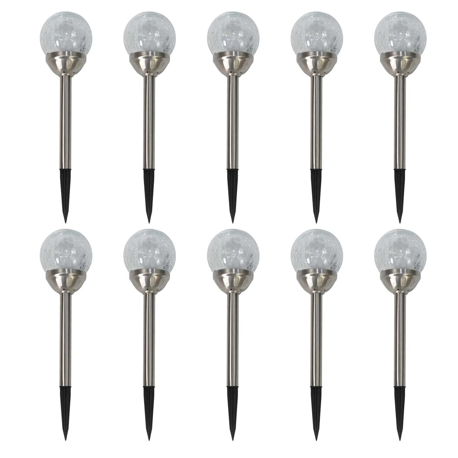 4iQ Zestaw 10 lamp solarnych RYSA o śr. 11 cm