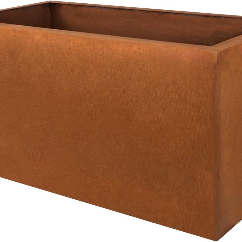 Designerska doniczka Köhko® ze stali Corten Viva 150 x 65 x 50 cm Doniczka o wyglądzie stali nierdzewnej
