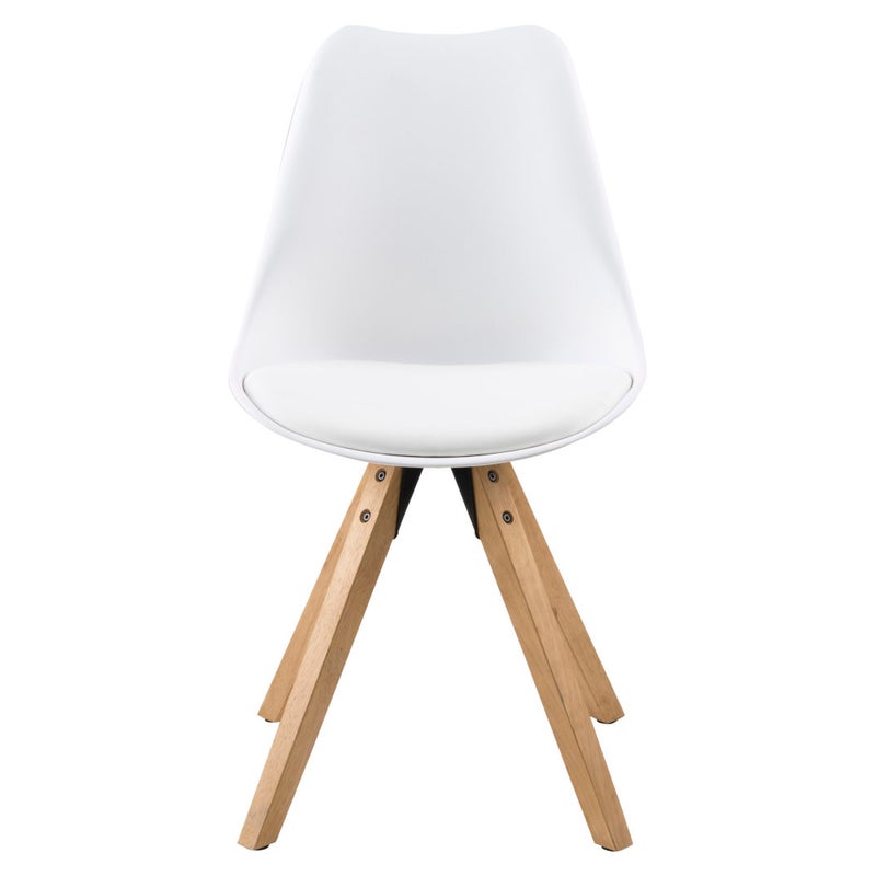 Dry krzesło stołowe, białe.