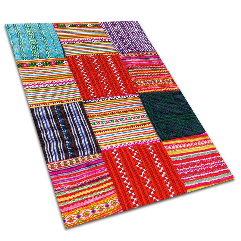 Dywan winylowy turecki patchwork ozdobna mata winylowa do przedpokoju elegancka 140x210 cm – Tulup