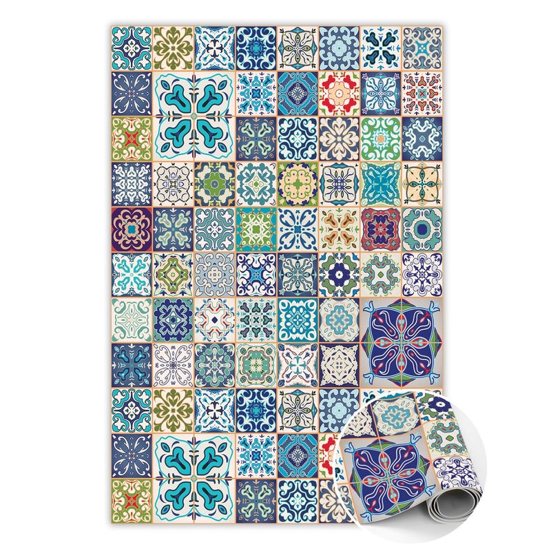 Dywan winylowy portugalski wzór, mata winylowa do salonu elegancka dekoracja 140x210 cm – Tulup