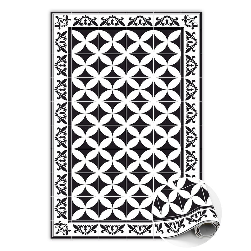 Mata winylowa do pokoju hiszpańskie kafelki, dywan winylowy wzorzysty do wnętrz w stylu śródziemnomorskim 140x210 cm – Tulup