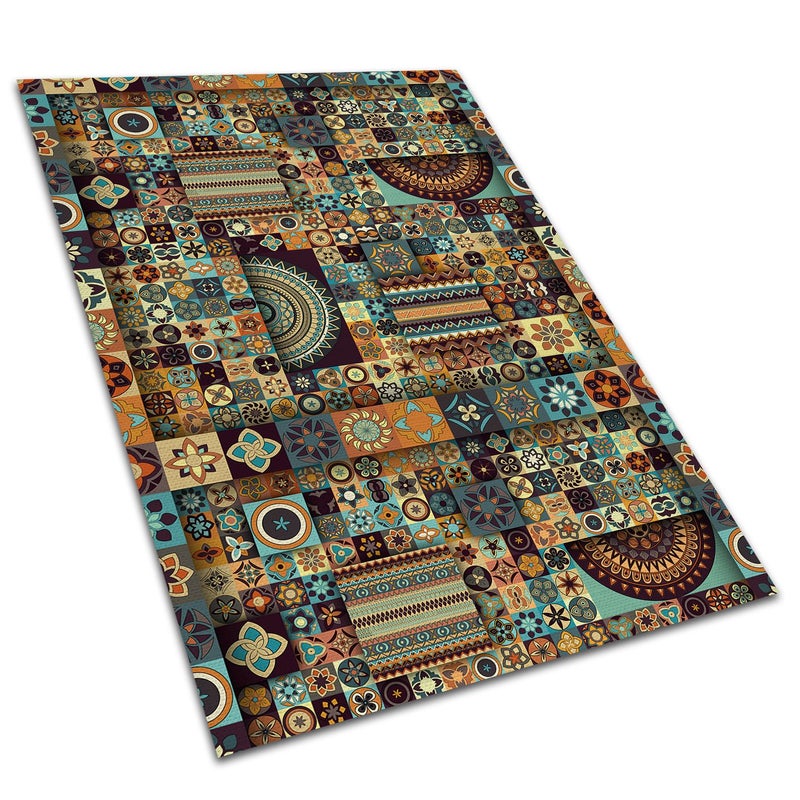 Mata winylowa mieszanina kafelek patchwork dywan PCV do kuchni stylowy 140x210 cm – Tulup