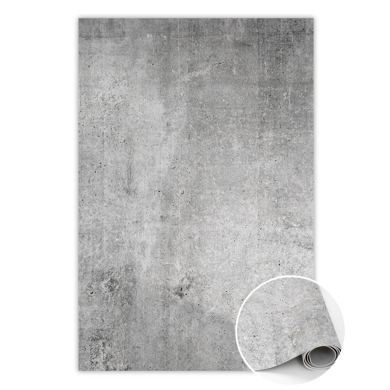 Mata winylowa do kuchni szary beton minimalistyczny, dywan winylowy do wnętrz 140x210 cm – Tulup