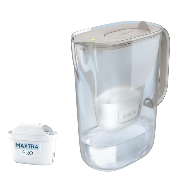 Brita Style Essential Dzbanek z filtrem do wody 2,4 l Piaskowy, Przezroczysty
