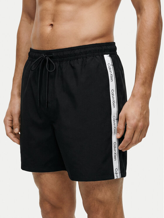 Calvin Klein Swimwear Szorty kąpielowe LV00N61002 Czarny Regular Fit