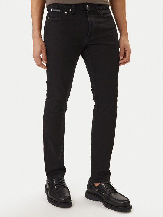 Calvin Klein Jeans Jeansy LV04RF925G Czarny Slim Fit