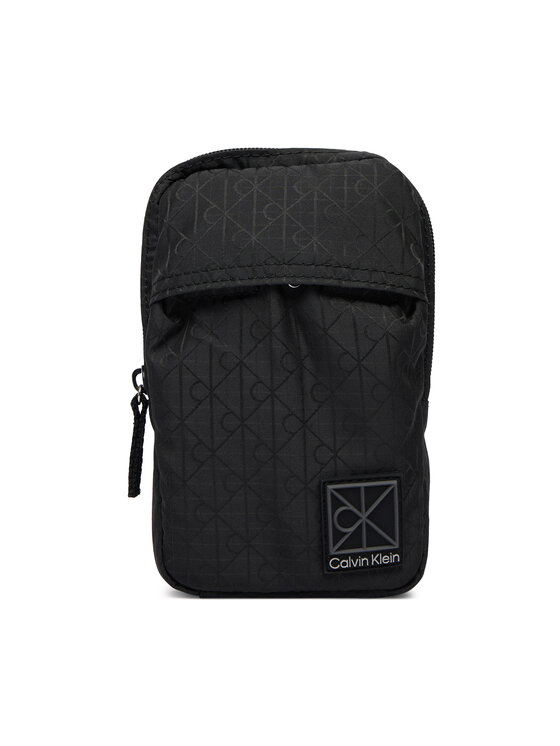 Calvin Klein Saszetka Utility Emblem Phone Crossbody LV04D1192G Czarny