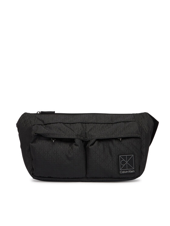 Calvin Klein Nerka Utility Emblem Sling Waistbag LV04D3341G Czarny