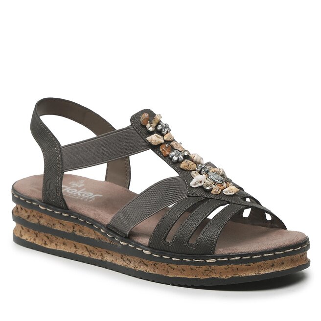 Sandały Rieker 62949-45 Szary
