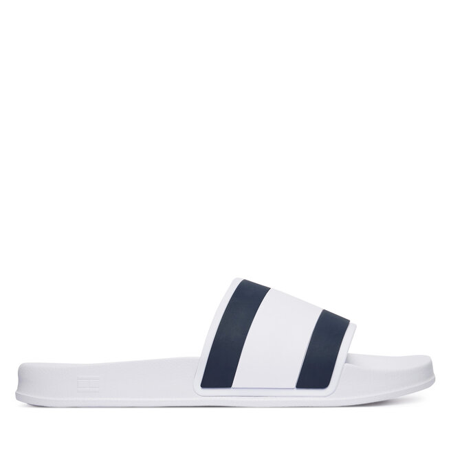 Klapki Tommy Hilfiger Core Hilfiger Flag Pool Slide FM0FM05798 Biały