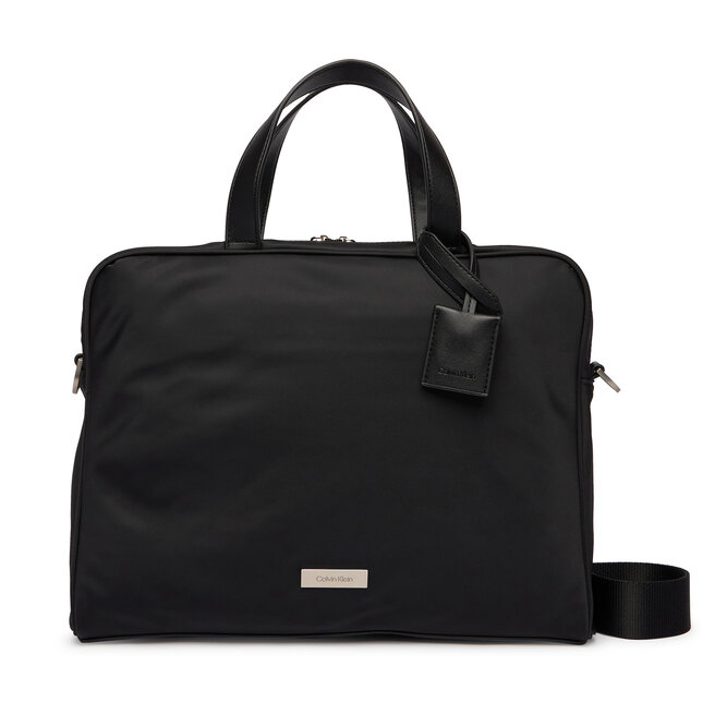 Torba na laptopa Calvin Klein Sleek Slim Commuter LV04D3351G Czarny