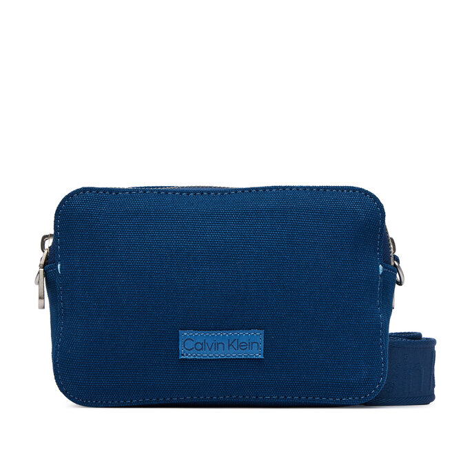 Torebka Calvin Klein Webbing Strap Canvas Camera Bag LV04F3385G Niebieski