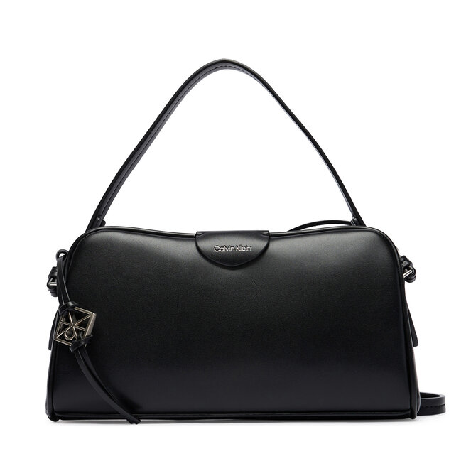 Torebka Calvin Klein Emblem Trio Top Handle Camera Ba LV04F3370G Czarny