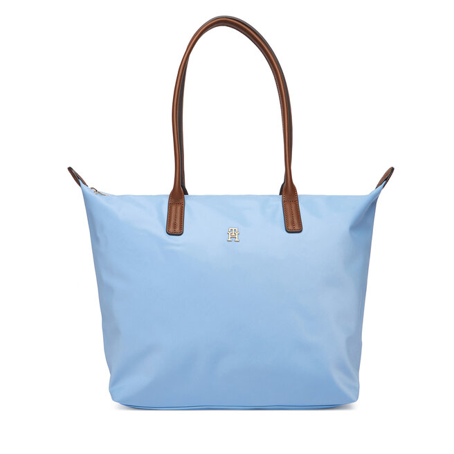 Torebka Tommy Hilfiger Popette Tote AW0AW17711 Błękitny