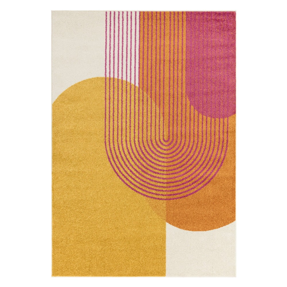 Żółty/pomarańczowy dywan 120x170 cm Muse Orange Retro – Asiatic Carpets