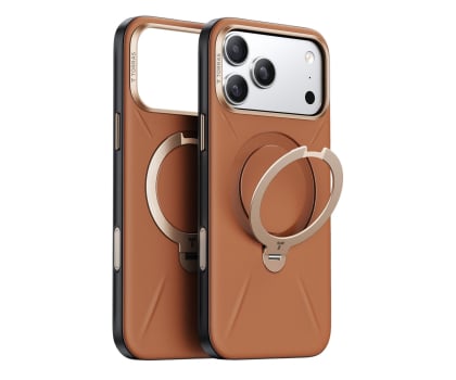 TORRAS QPRO Leather do iPhone 17 Pro Amber Brown
