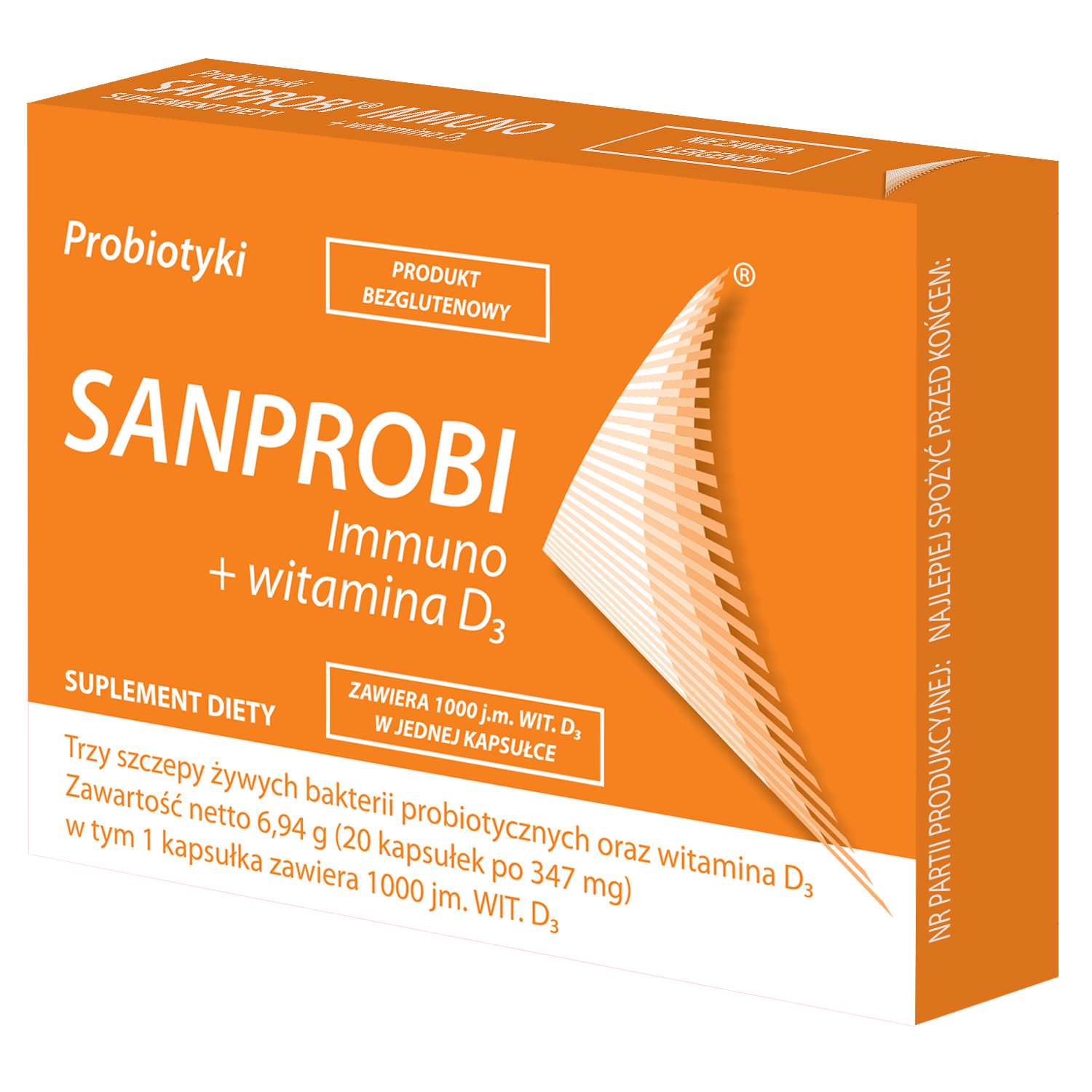 SanProbi Immuno + witamina D3, 20 kapsułek