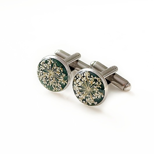 Spinki do mankietów z dziką marchwią