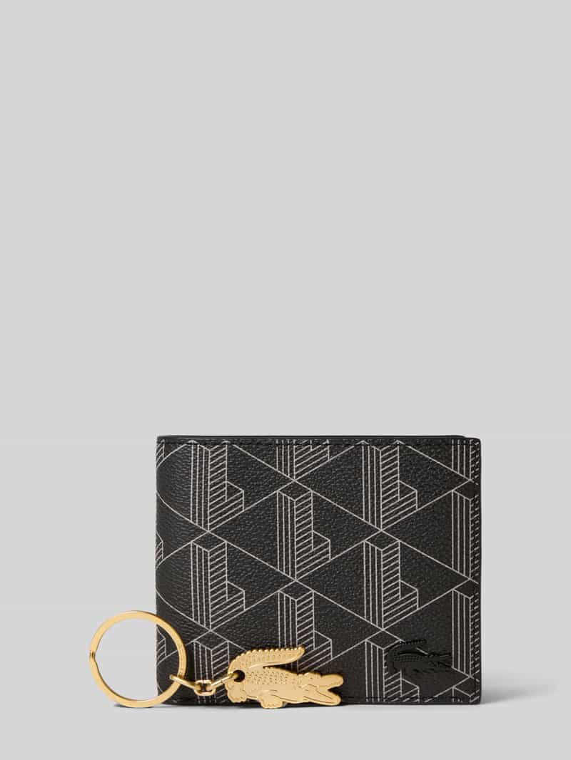 Portfel ze wzorem na całej powierzchni model ‘Noir Gris’