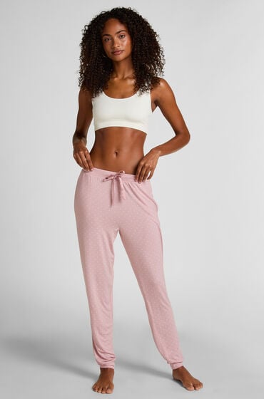 Hunkemöller Spodnie piżamowe z dżerseju Różowy