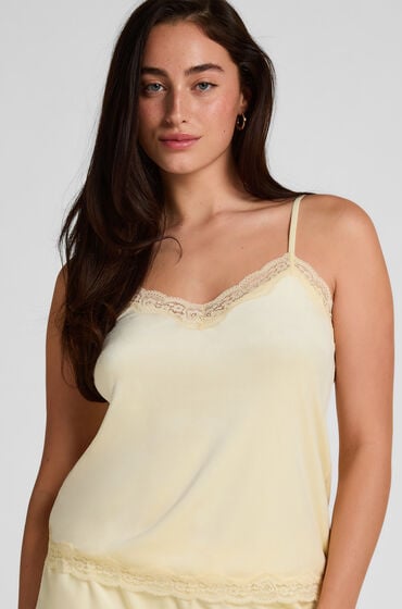 Hunkemöller Top z aksamitnej koronki Różowy