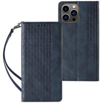 Etui HURTEL Magnet Strap do Apple iPhone 14 Pro Niebieski