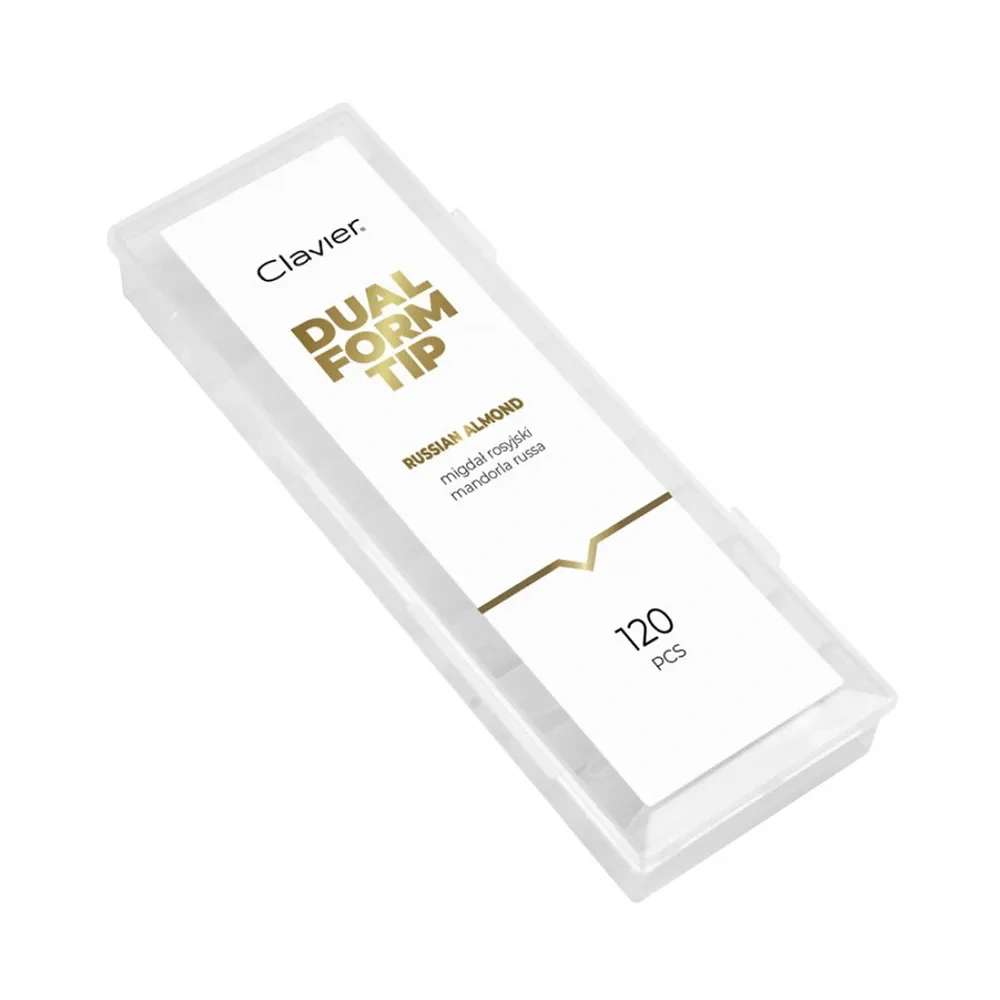 Clavier Dual Form Tip górne formy do przedłużania paznokci Russian Almond 120 sztuk