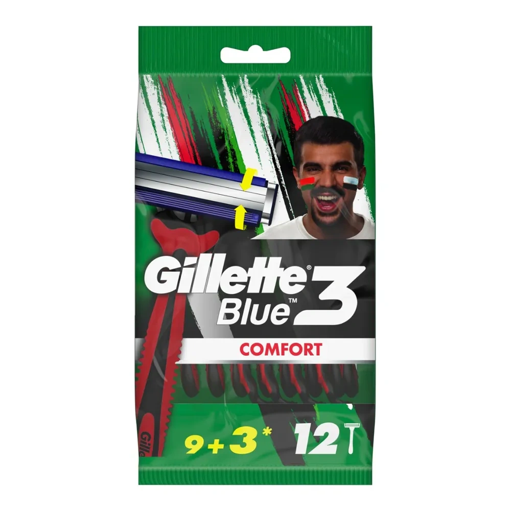 Gillette Blue 3 Comfort jednorazowe maszynki do golenia dla mężczyzn 12 sztuk