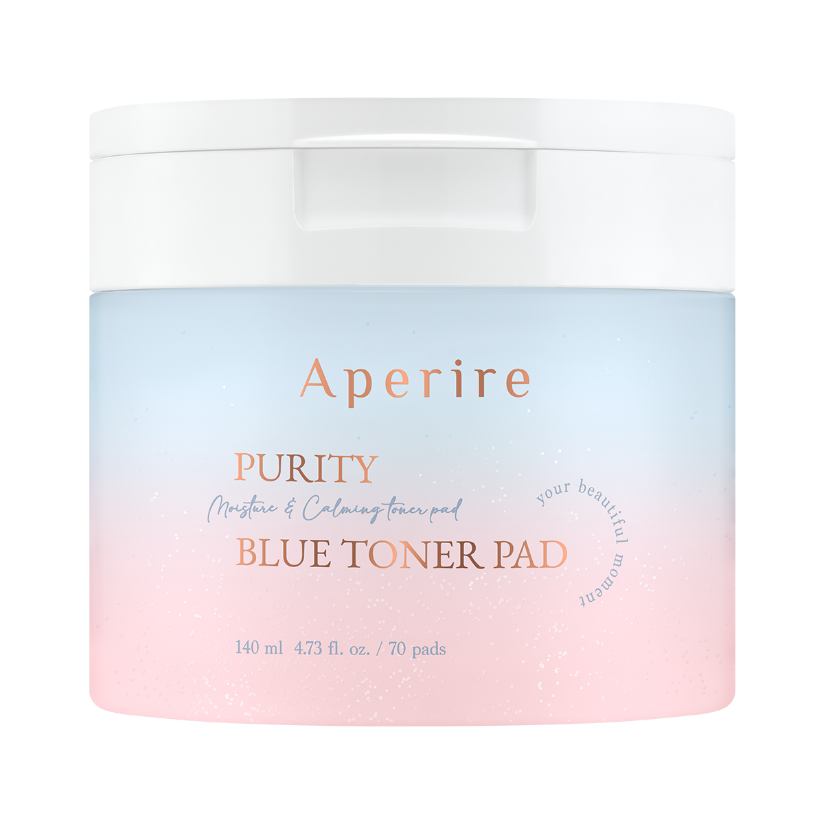Aperire Purity Blue Toner Pad Nawilżająco-Kojące Płatki do Twarzy 70 Sztuk