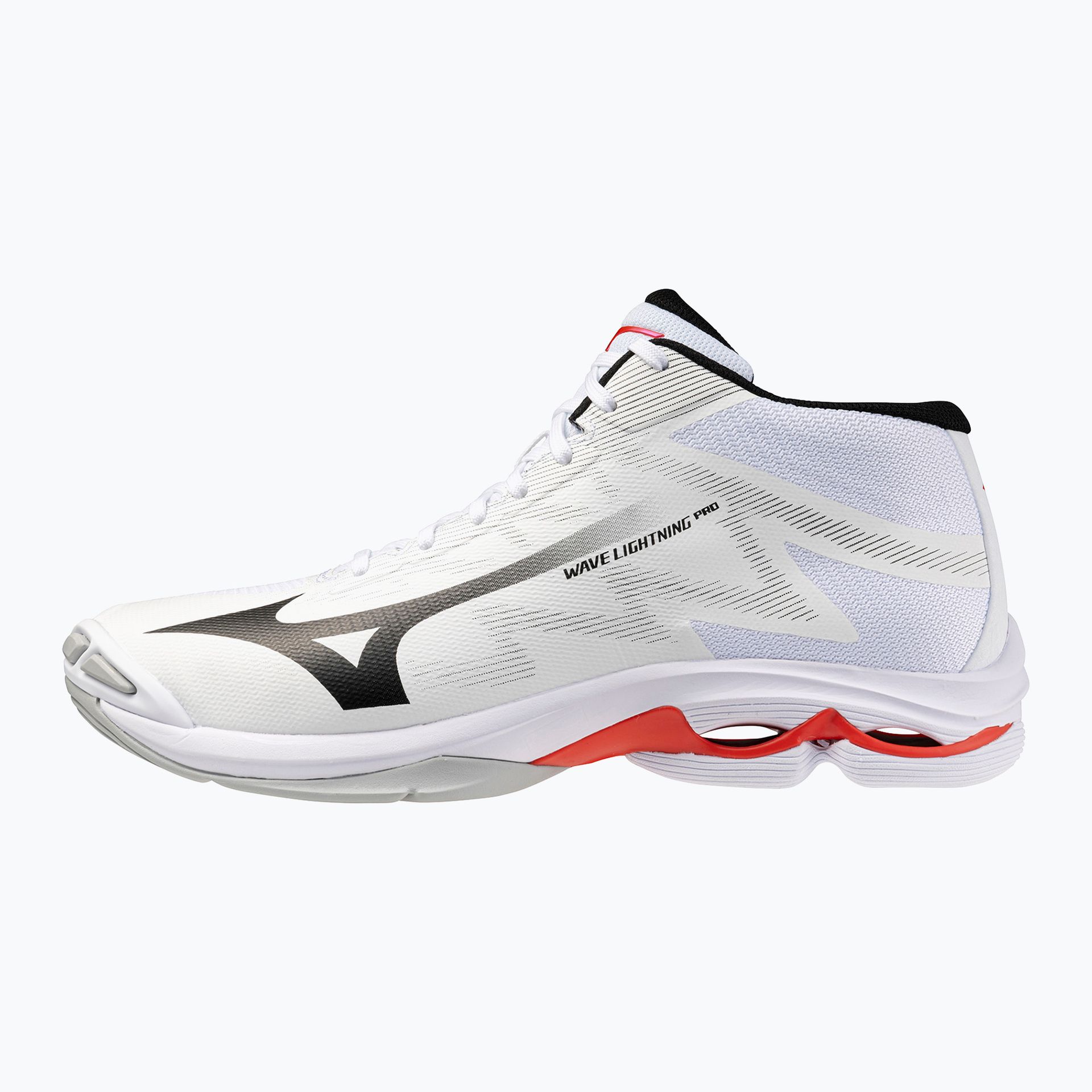 Buty do siatkówki Mizuno Wave Lightning Pro Mid white/black/fiery red WYSYŁKA W 24H 30 DNI NA ZWROT