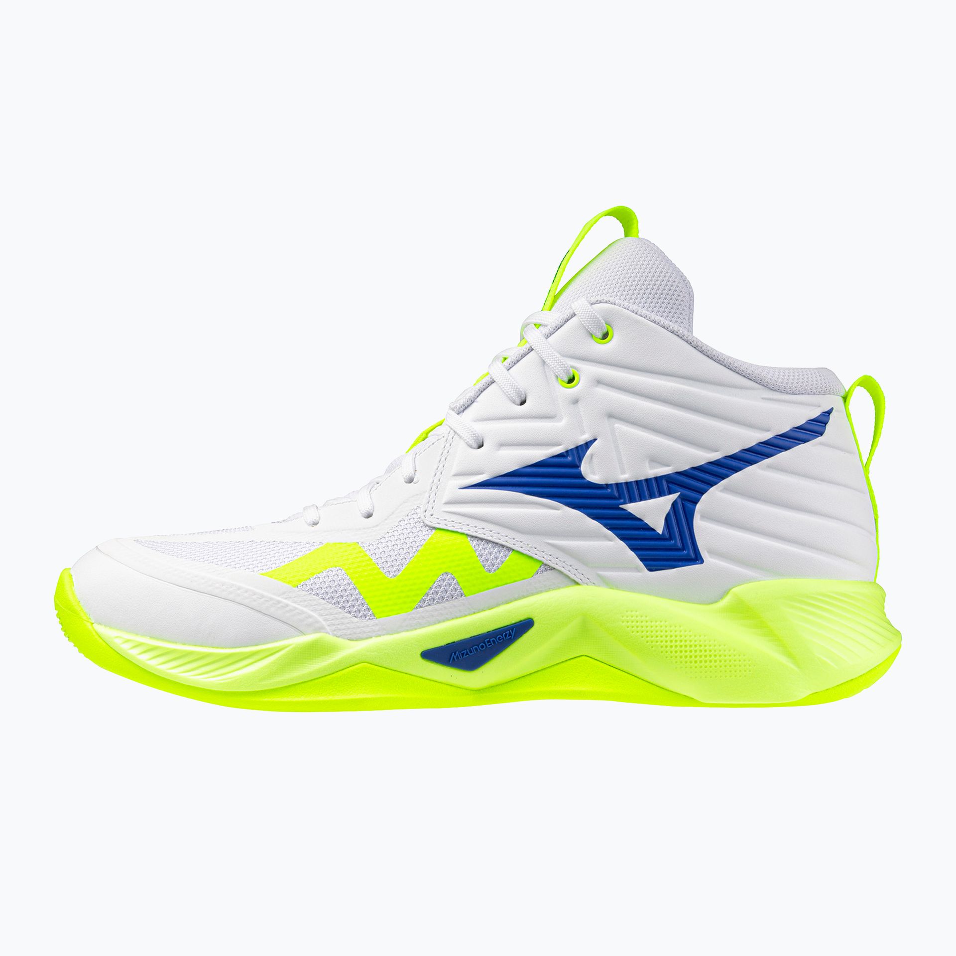 Buty do siatkówki Mizuno Wave Momentum Pro Mid white/lightning yellow/dazzling blue WYSYŁKA W 24H 30 DNI NA ZWROT