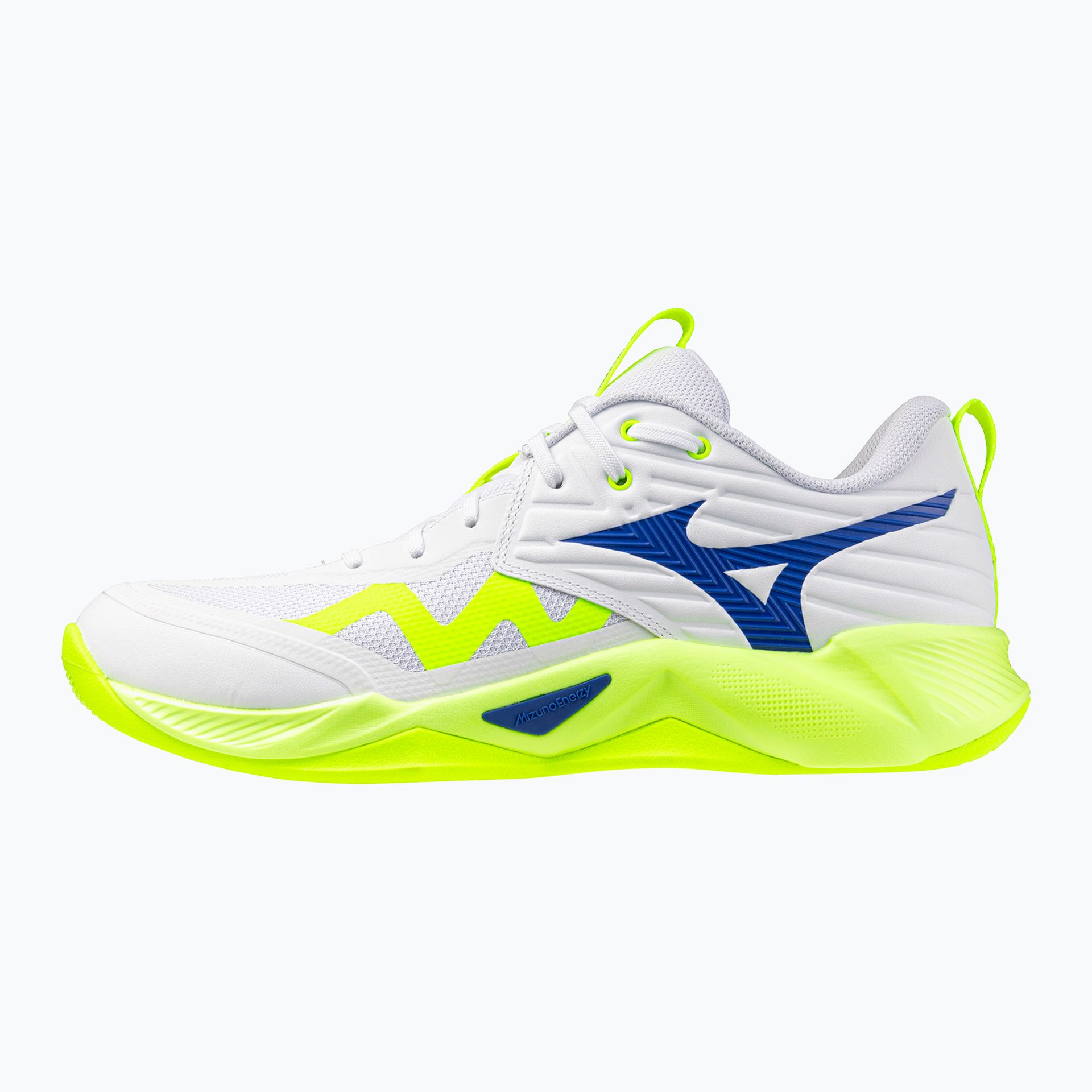 Buty do siatkówki Mizuno Wave Momentum Pro white/lightning yellow/dazzling blue WYSYŁKA W 24H 30 DNI NA ZWROT