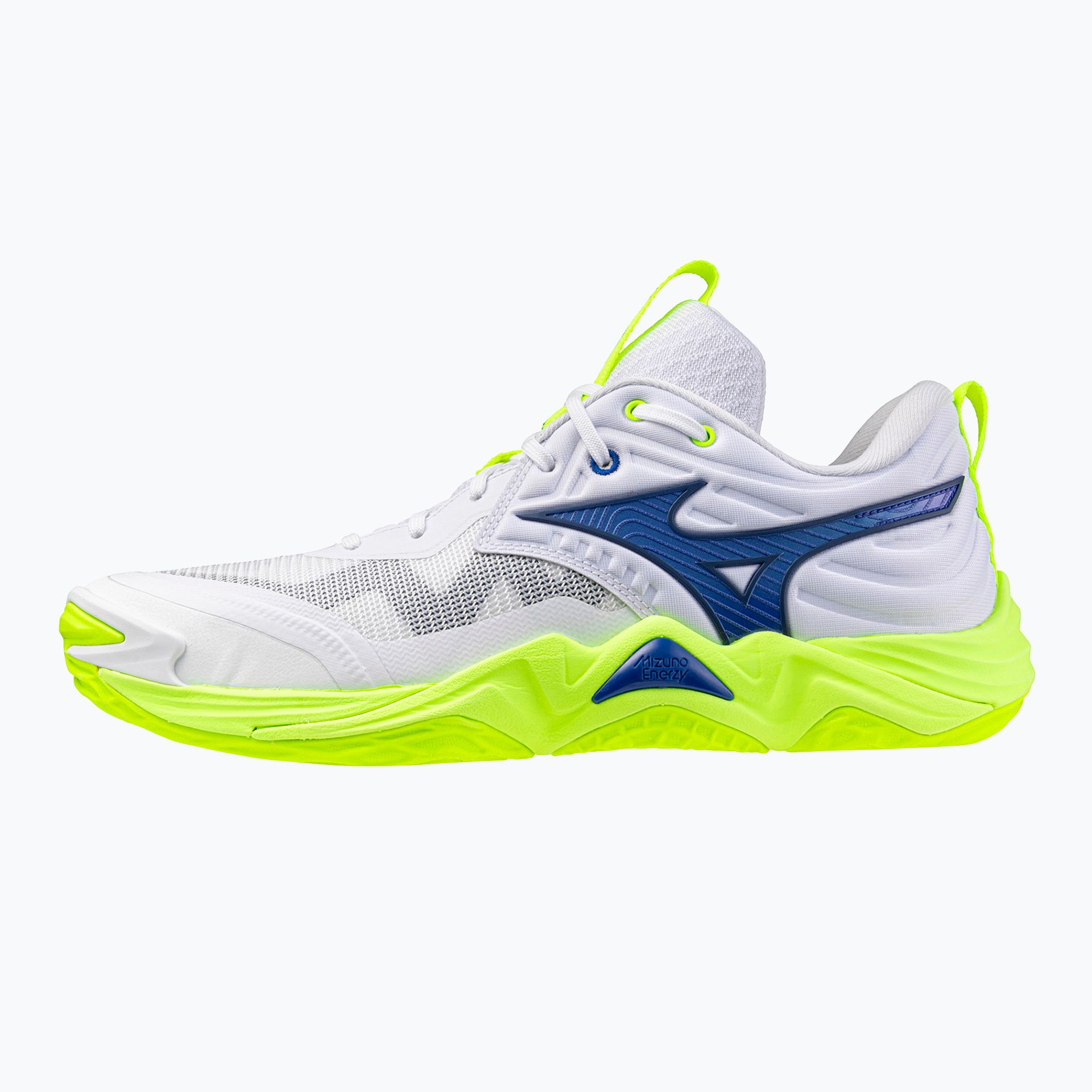 Buty do siatkówki Mizuno Wave Momentum Elite white/lightning yellow/dazzling blue WYSYŁKA W 24H 30 DNI NA ZWROT