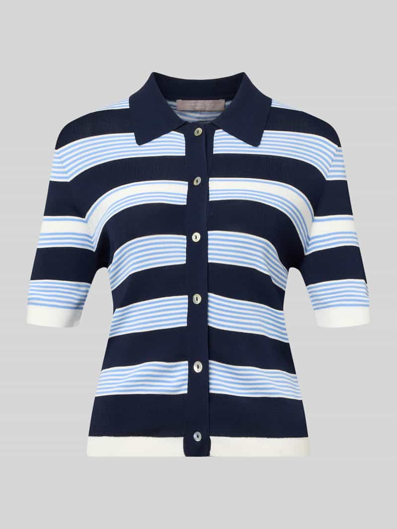 Koszulka polo o kroju regular fit z mieszanki wiskozy z listwą guzikową