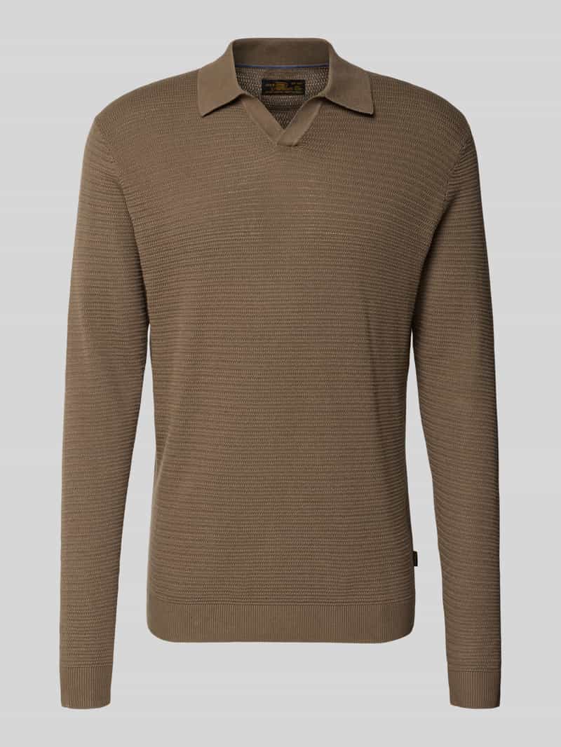 Koszulka polo o kroju regular fit z efektem dzianiny model ‘Riley’