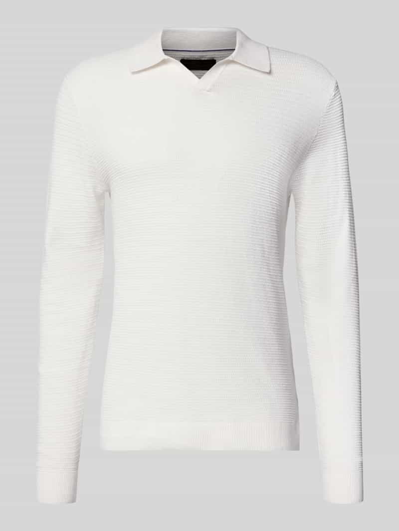 Koszulka polo o kroju regular fit z efektem dzianiny model ‘Riley’