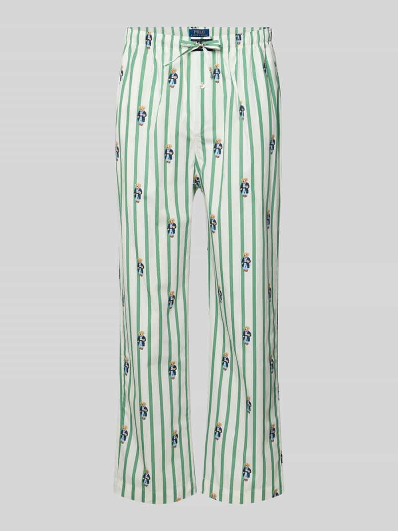 Spodnie od piżamy o kroju comfort fit ze wzorem Polo-Bear model ‘PJ PANT-SLEEP-BOTTOM’