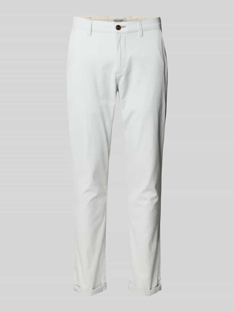 Spodnie materiałowe o kroju straight fit z mieszanki bawełny model ‘MARCO FURY’