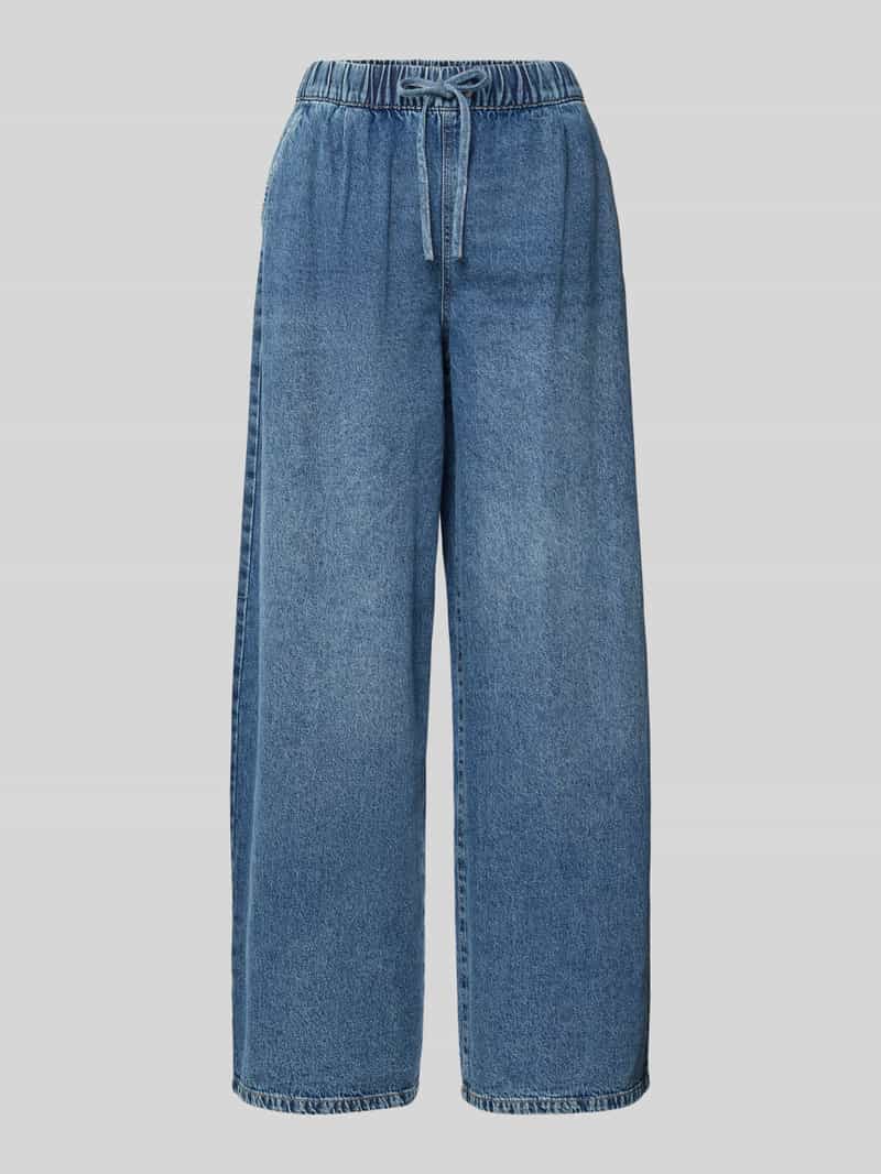 Jeansy z szeroką nogawką z mieszanki bawełny i wiskozy model ‘VALERIA’