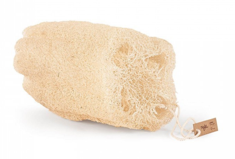 EXTRA DUŻA gąbka Luffa ze sznurkiem, naturalna, złuszczająca gąbka roślinna, 26 cm, Najel