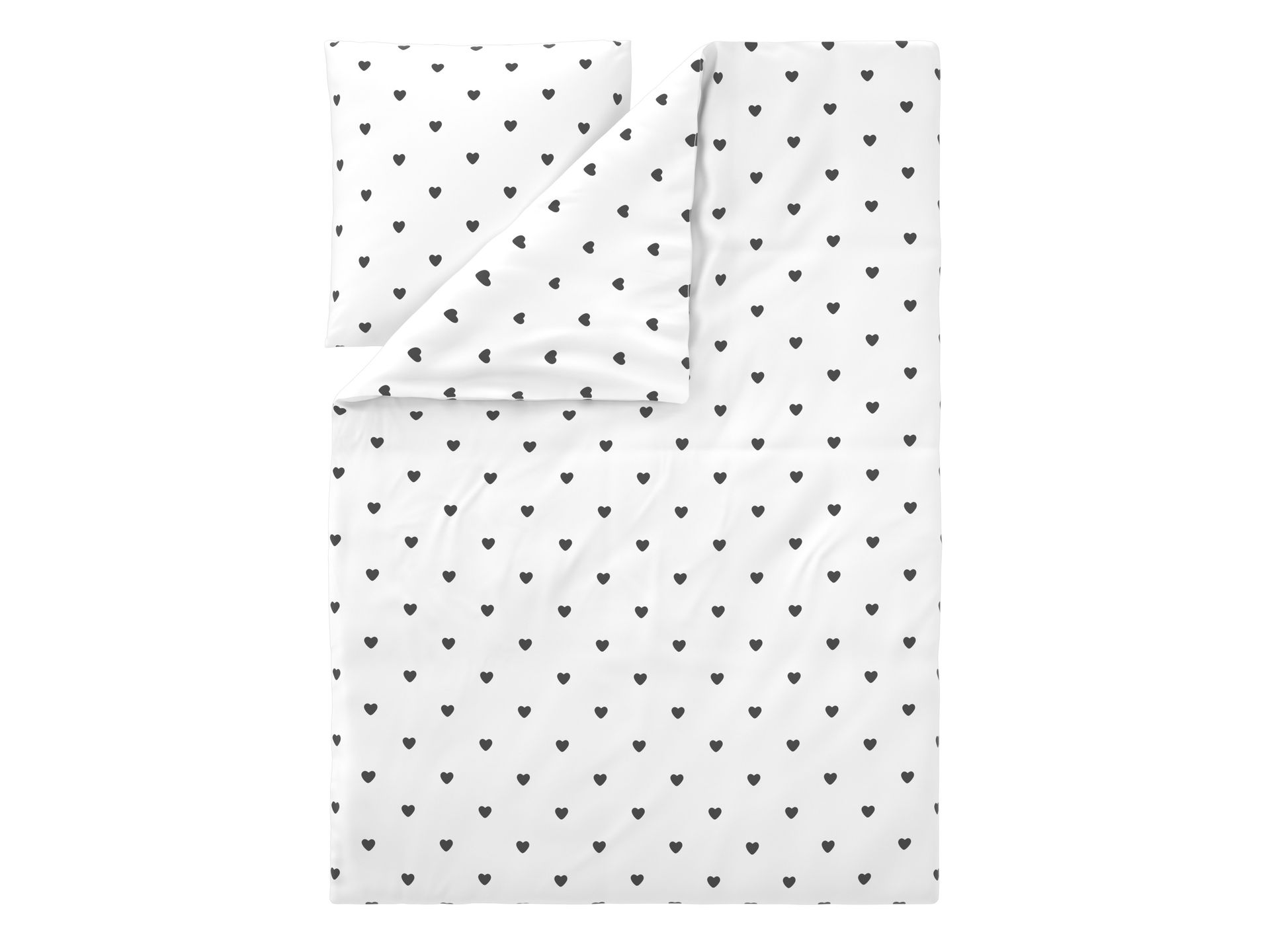 LIVARNO® Pościel z bawełny renforcé, 140 x 200 cm (Biały/ czarny)