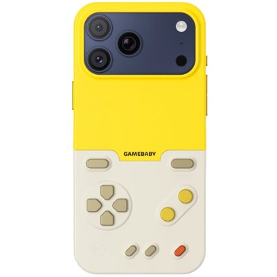 Etui GAMEBABY z kontrolerem do Apple iPhone 17 Pro Żółty