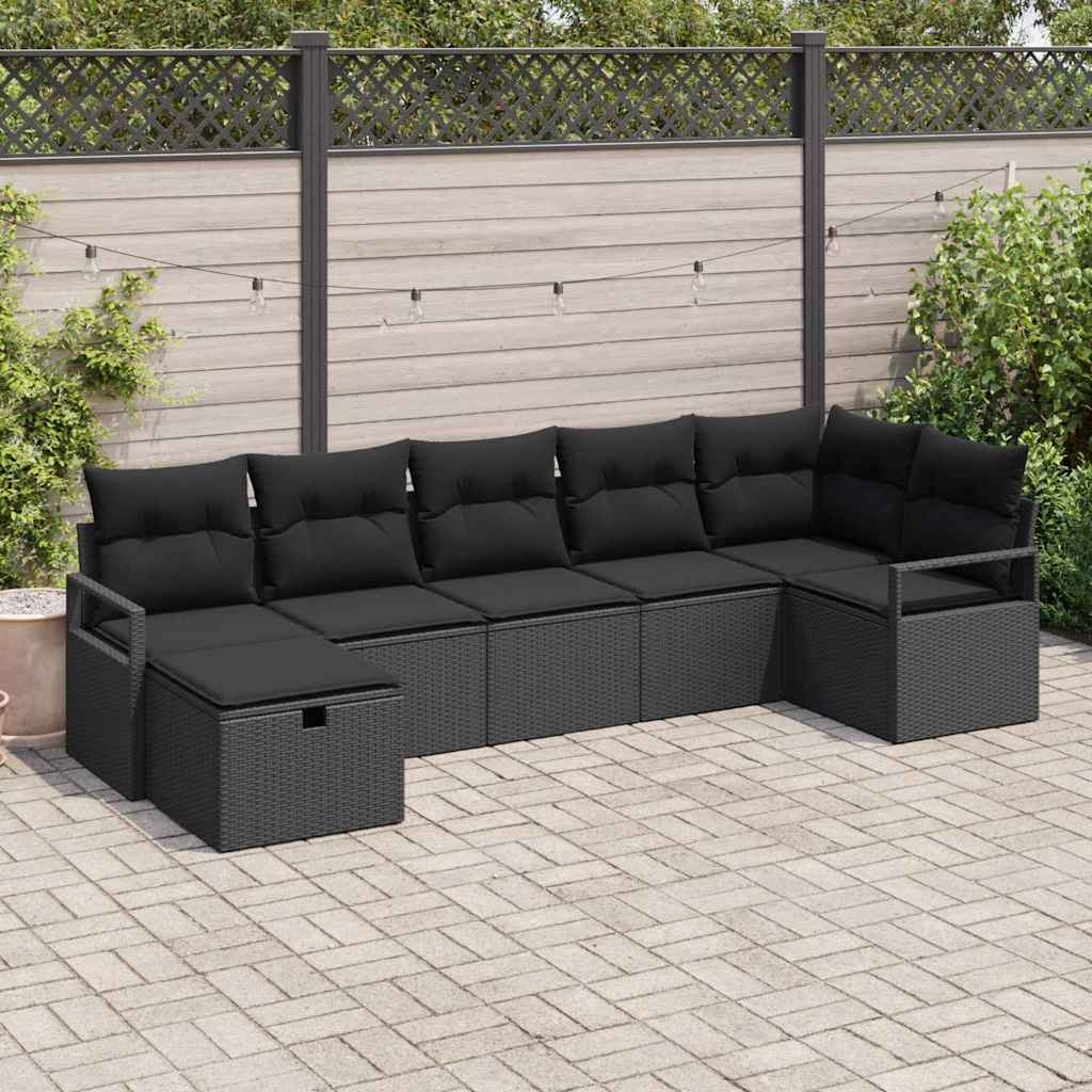 VidaXL Zestaw Sof z poduszką 5 pcs polirattan