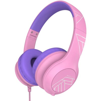PowerLocus Wired Headphones PLED Wired Kids Pink