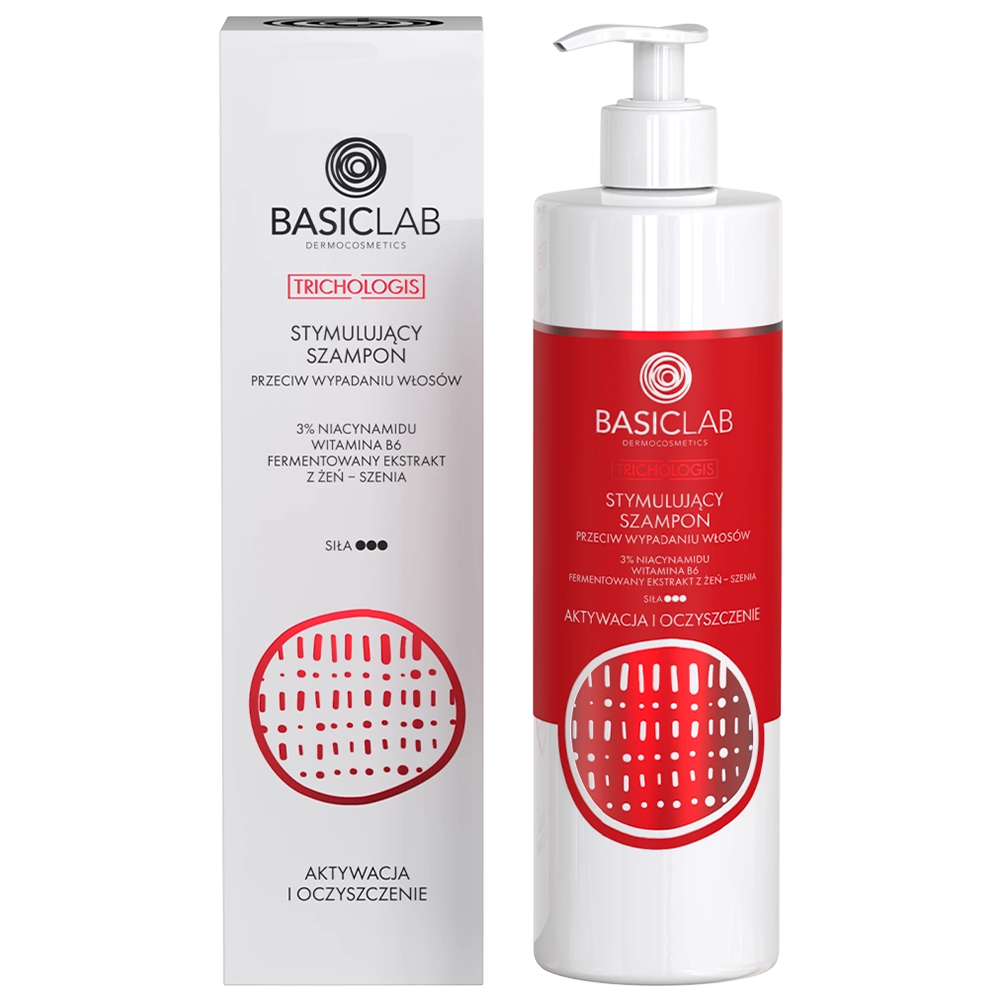 BasicLab Trichologis, stymulujący szampon przeciw wypadaniu włosów, 300 ml
