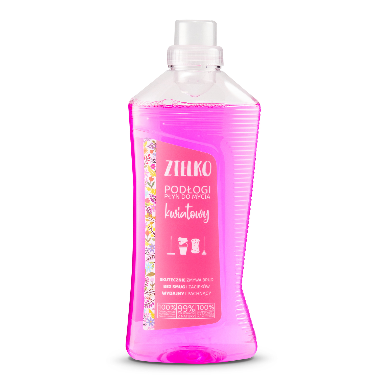 Zielko, płyn do mycia podłogi, kwiatowy, 1 l