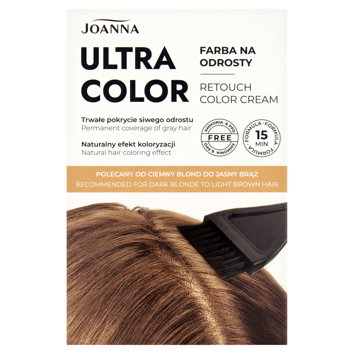 Joanna Ultra Color Farba na Odrosty od Ciemny Blond do Jasny Brąz